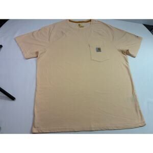 Carhartt Force Relaxed Fit Pocket T-Shirt Men’s Large Peach Beige Workwear Tee